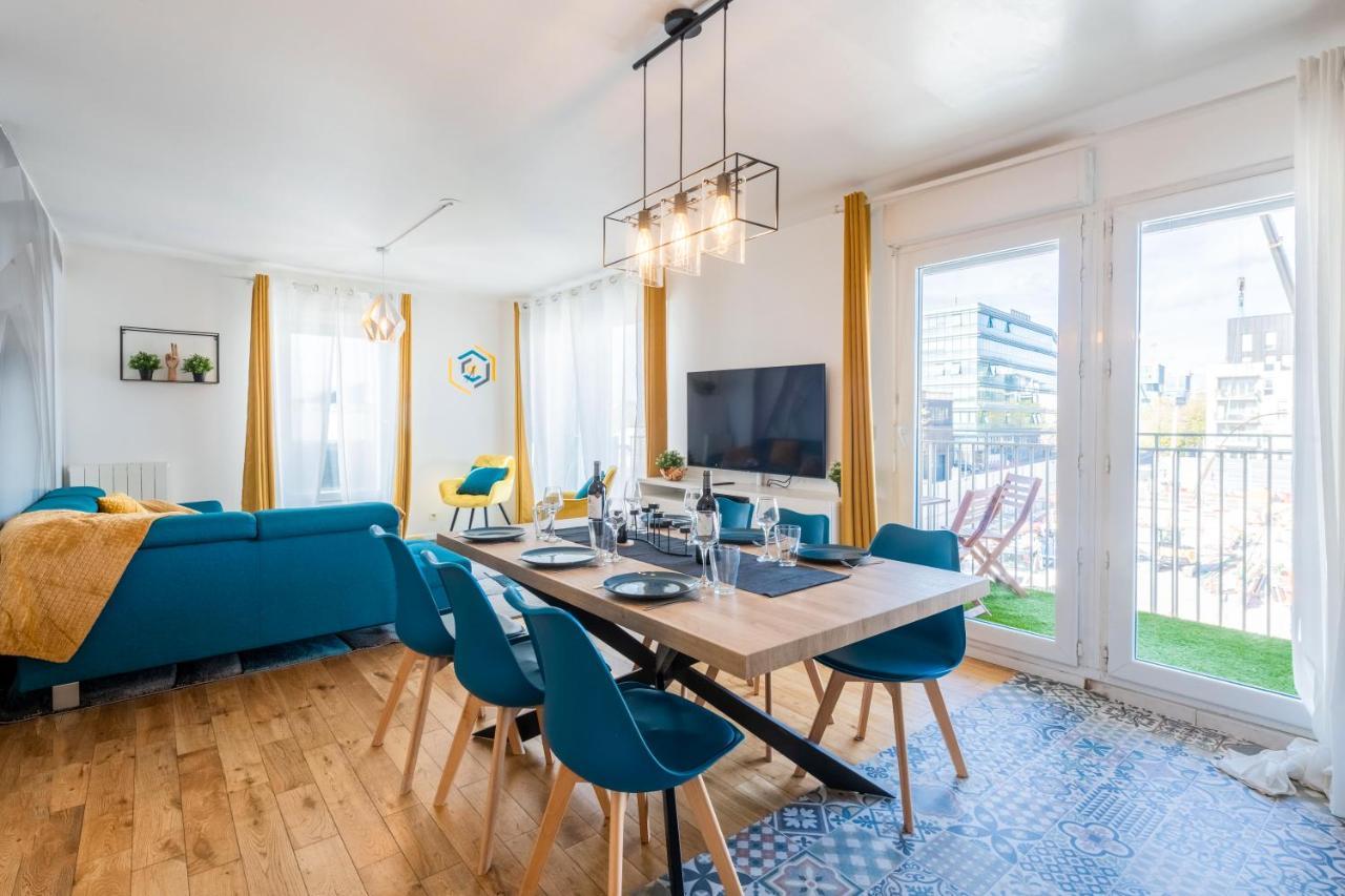 Caopeo - Top Hote Paris - 8 Personnes Balcon Parking 圣但尼 外观 照片